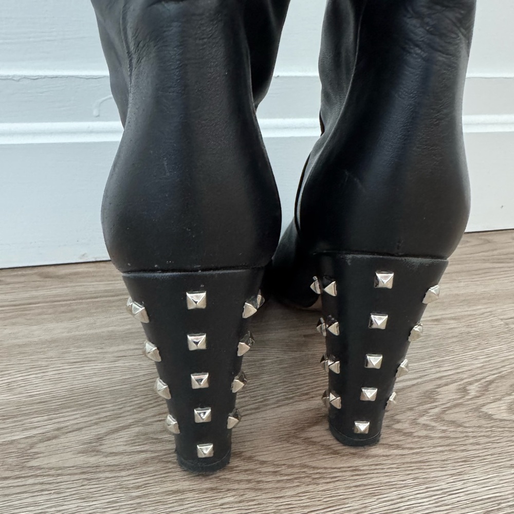 Leather knee high boots - Picture 3 of 5